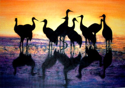 Pastel Storks