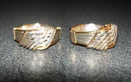 Silver and Gold Handshake Rinngs